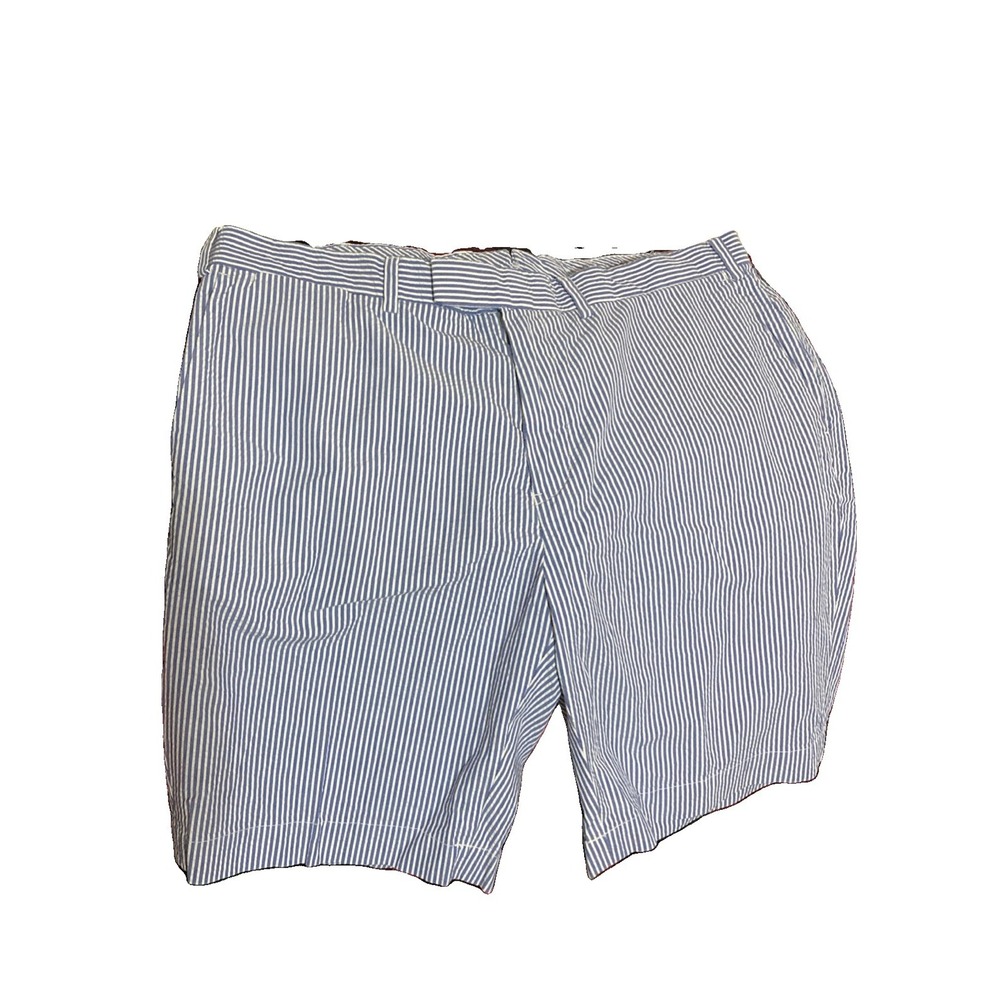 Vtg Polo Ralph Lauren Seersucker Shorts Mens 38 Suffield Fit Blue White Bleecker